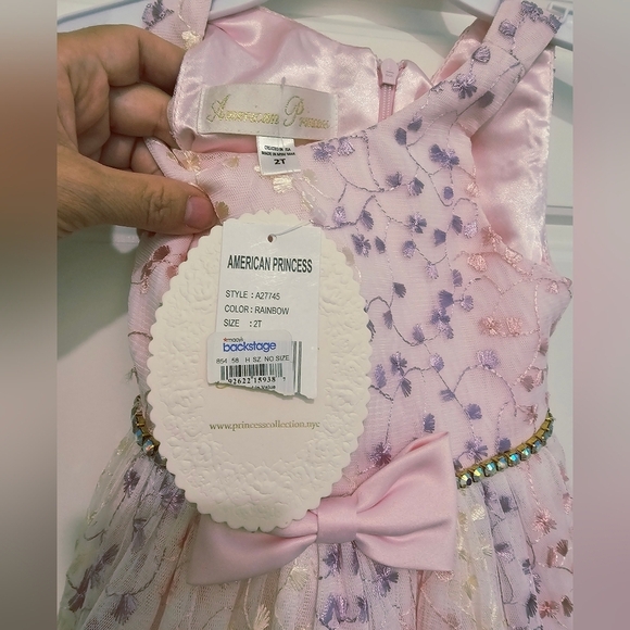 American Princess Pastel Pink Dress with Bow Size 2 - Picture 5 of 5